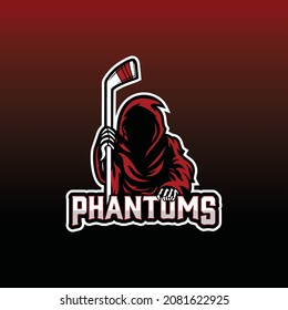 Mascot Logo E Sport Phantom Hoodie Red,angel Of Death