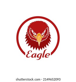 mascot logo, eagle icon, unique and modern elegant design