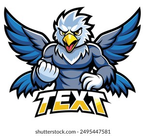 Mascot Logo Eagle Warrior Fighter Illustration Vector 