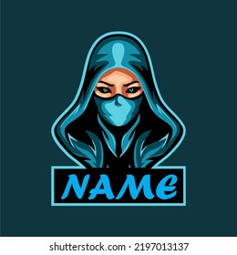 Mascot logo esport gaming design vector  background illustration