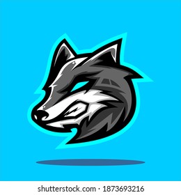 Mascot Logo Gaming Angry Wolf