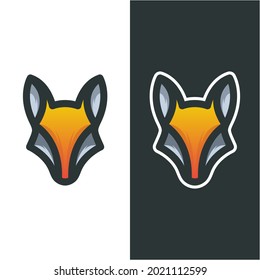 mascot logo head fox vector illustration