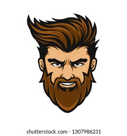 Mascot Logo Illustration Of A Beard Man