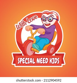 Mascot Logo Illustration Design For Children With Special Needs