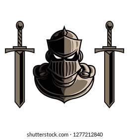 Mascot logo knight