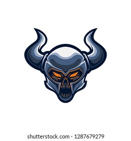 Mascot logo knight skull head