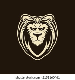 Mascot logo lion head elegant