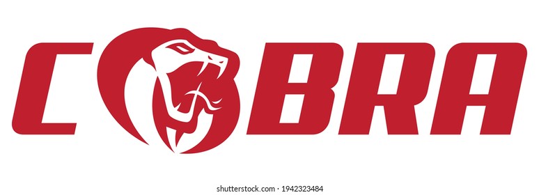Mascot or logo symbol with red cobra snake.