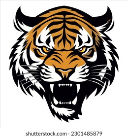 Mascot logo. Tiger logo vector illustration. Color tiger logo. Tiger team 