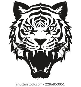 Mascot logotype Tiger head, vector template badges for esport and sport team
