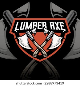 Mascot of Lumber Ancient Axe that is suitable for e-sport gaming logo template