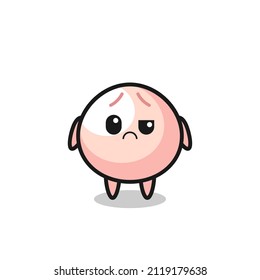 the mascot of the meatbun with sceptical face , cute style design for t shirt, sticker, logo element