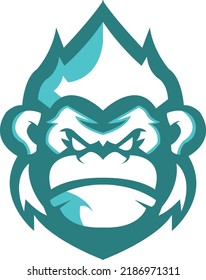 Mascot Monkey Logo Design, Monkey sport logo vector , Hanuman head illustration vector drawing, Mascot Brave Gorilla Logo design any kind of graphic work, concept Monkey's head, Esport game logo icon