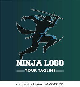 
mascot ninja gaming logo design