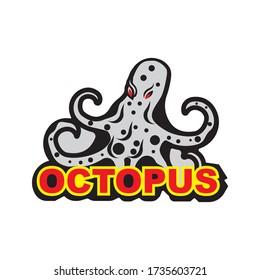 mascot octopus vector icon illustration design template,
