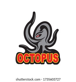 mascot octopus vector icon illustration design template,
