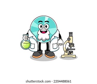 Mascot of optical disc as a scientist , character design