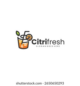 Mascot Otange Juice Logo Design