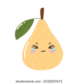 mascot pear character design element stock