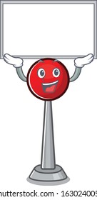 A mascot picture of antenna raised up board