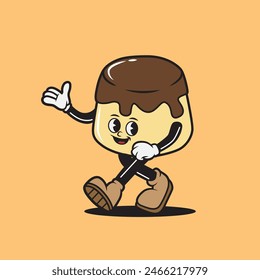 pudín de mascota con estilo retro