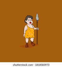 MASCOT OF PURBA HUMAN CHARACTER WITH SPECIFIC EXPRESSION CAN BE USED FOR ADVERTISING NEEDS BY PROPERTY OR TECHNOLOGY COMPANIES
