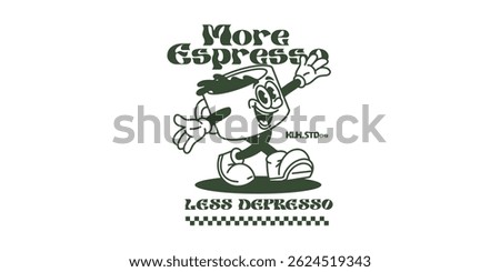 mascot retro coffee shop vector illustration logo icon