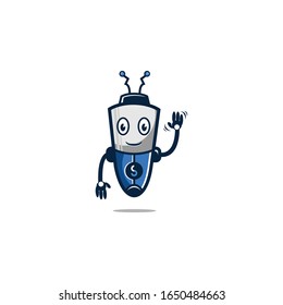 MASCOT ROBOT HALLO - Ilustración vectorial, EPS10.