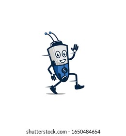 MASCOT ROBOT MONEY DOLLAR - Vector illustration, EPS10.