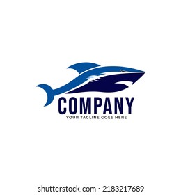 mascot shark electronic sport game vector logo design template