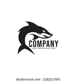 mascot shark electronic sport game vector logo design template