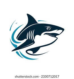 Plantilla de diseño del logotipo del vector del juego de observación de tiburones Mascot