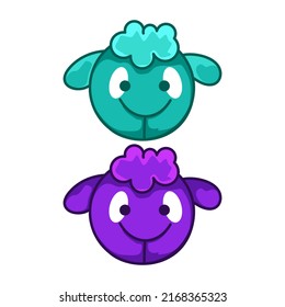 mascot sheep logo design template
