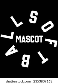 Mascot softball vector art design, eps file. design file for the t-shirt. SVG, EPS cuttable design file