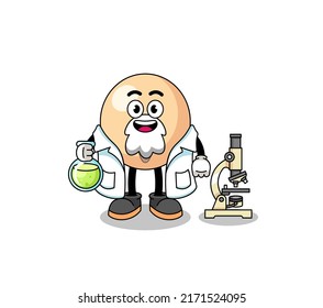 Mascot of soy bean as a scientist , character design