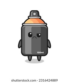 the mascot of the spray paint with sceptical face , cute style design for t shirt, sticker, logo element
