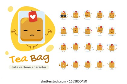 A Mascot Of the Tea Bag. Isolated Vector Illustration