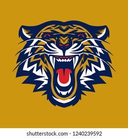 Mascot Tiger Angry Illustration