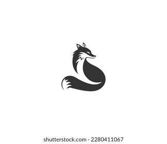 Vector De Plantilla De Diseño De Logotipo Simple Para Animales De Lobo Y Zorra De Lobo.