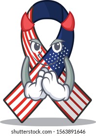 Mascot usa ribbon devil in the character