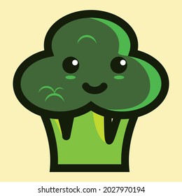 Mascot vector design of fresh broccoli