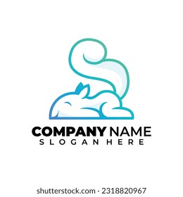 diseño de vectores de mascota, diseño de lineares o logotipo de contorno