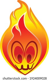 mascot vector of flaming and bright fire