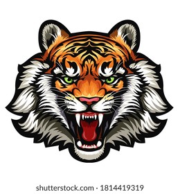 Mascota. Cabeza vectorial del tigre