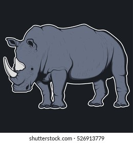 mascot vector illustration adult rhino
