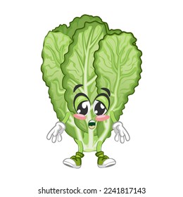 la imagen vectorial de mascota del lindo personaje verde mostaza está cansada