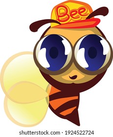 mascot vector of slang hip bee
