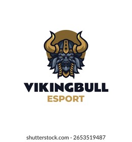 Mascot Viking Bull Logo Design
