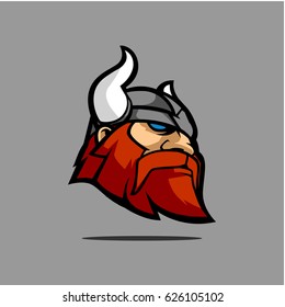 mascot viking head vector material stock