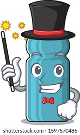 Mascot of water bottle Scroll performance as a Magician style